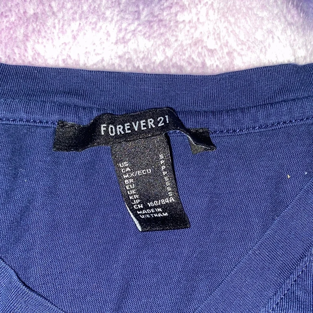 Forever 21 Dark Blue Tie-Front Tank Top - Picture 3 of 4